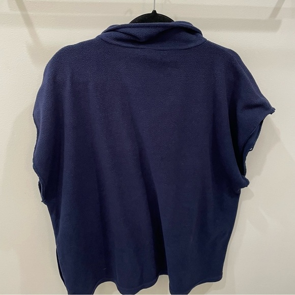 USA Olympic Full Zip Up Light Navy Blue Fleece Vest Jacket Pockets Men’s Size XL - Picture 3 of 6